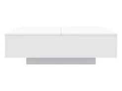 Mesa de centro con luces LED blanco 100x100x31 cm