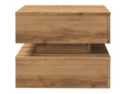 Mesa de centro con luces LED roble artisian 50x50x40 cm