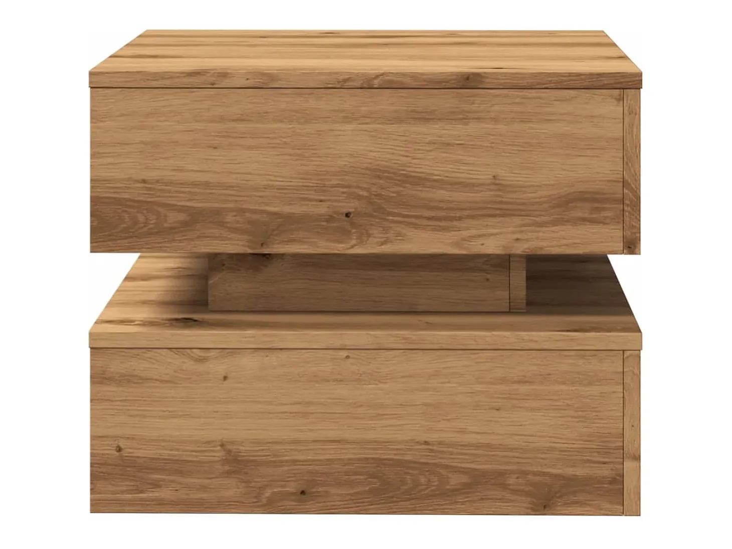 Mesa de centro con luces LED roble artisian 50x50x40 cm