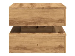 Mesa de centro con luces LED roble artisian 50x50x40 cm