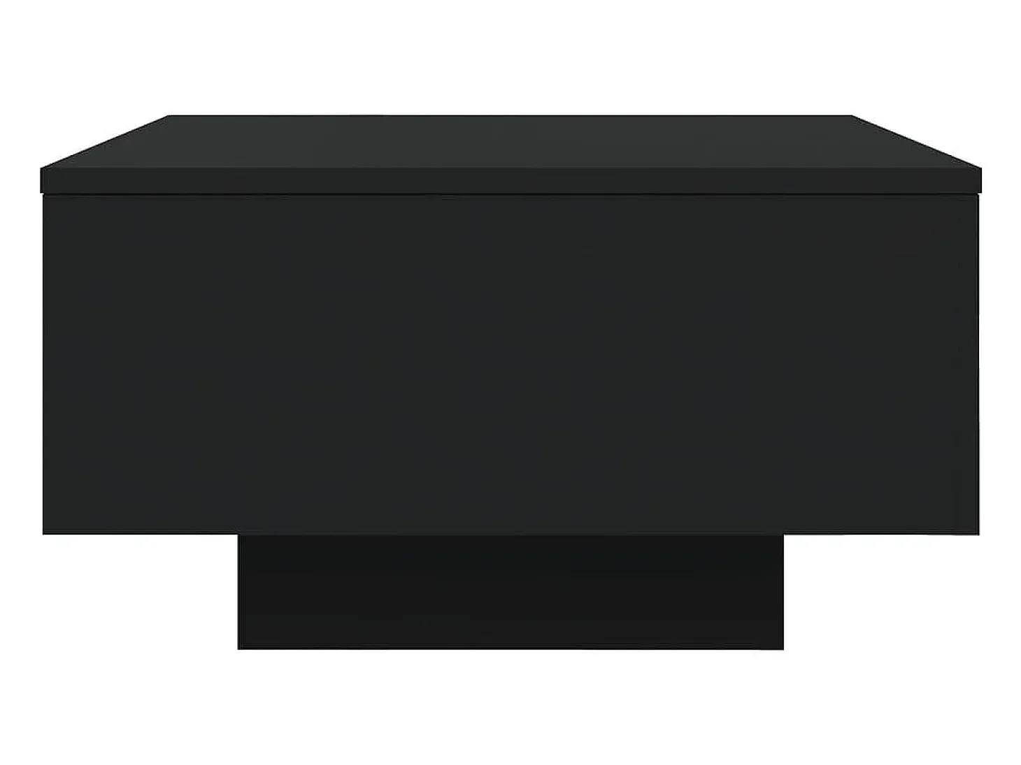 Mesa de centro con luces LED negro 55x55x31 cm