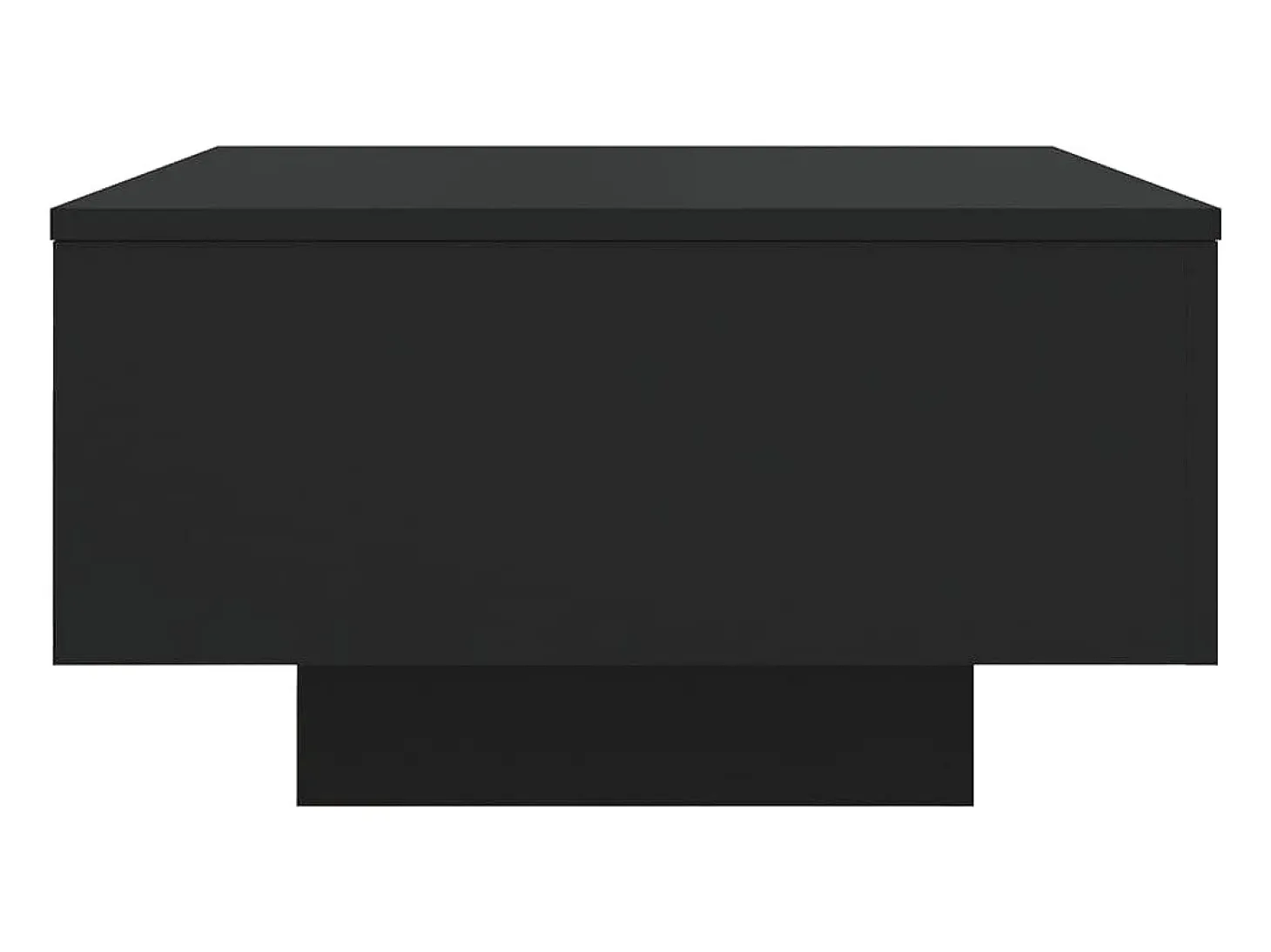 Mesa de centro con luces LED negro 55x55x31 cm