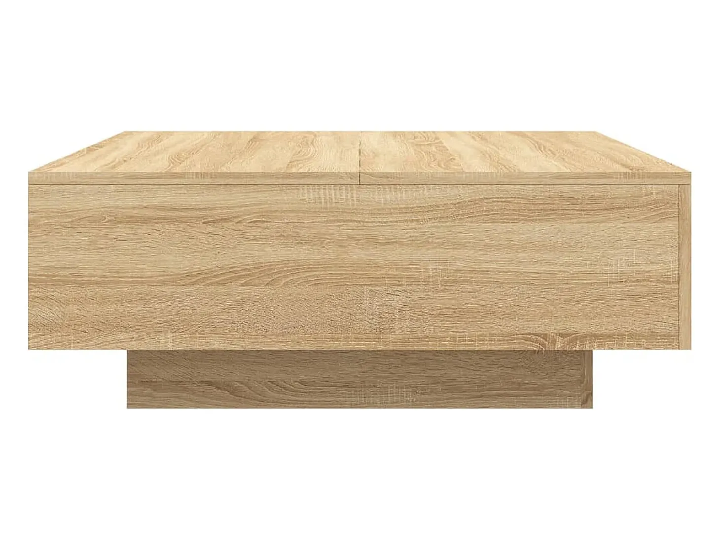 Mesa de centro con luces LED roble Sonoma 80x80x31 cm