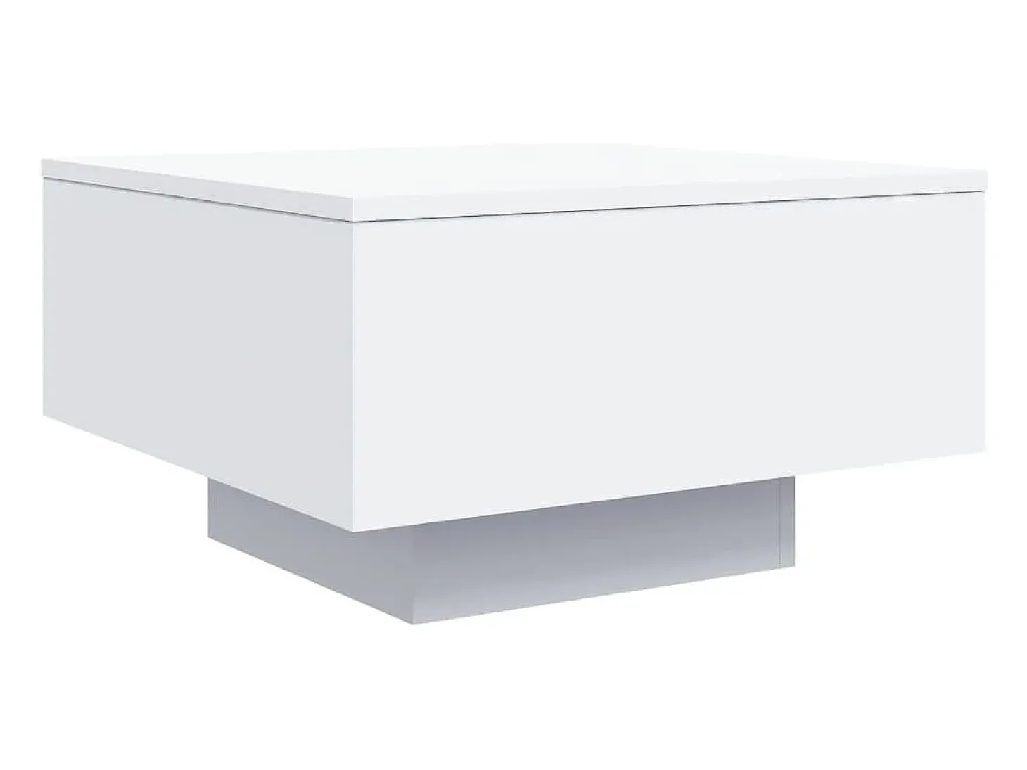 Mesa de centro con luces LED blanco 55x55x31 cm