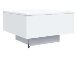 Mesa de centro con luces LED blanco 55x55x31 cm