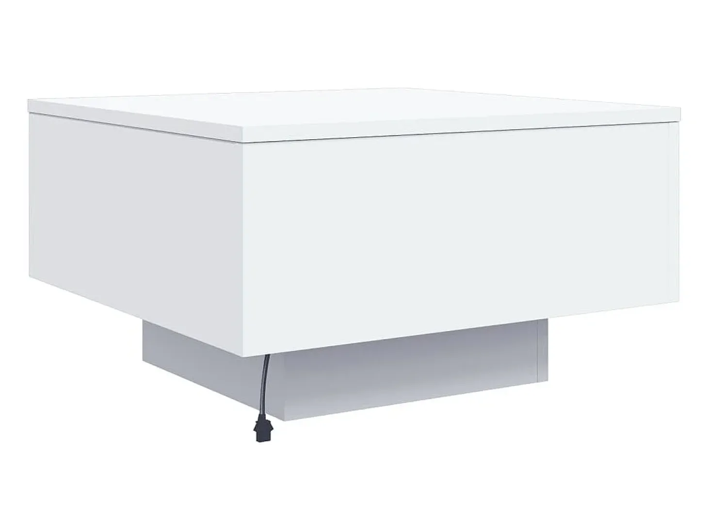 Mesa de centro con luces LED blanco 55x55x31 cm