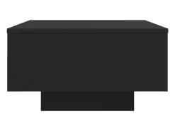 Mesa de centro con luces LED negro 55x55x31 cm