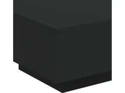 Mesa de centro con luces LED negro 55x55x31 cm