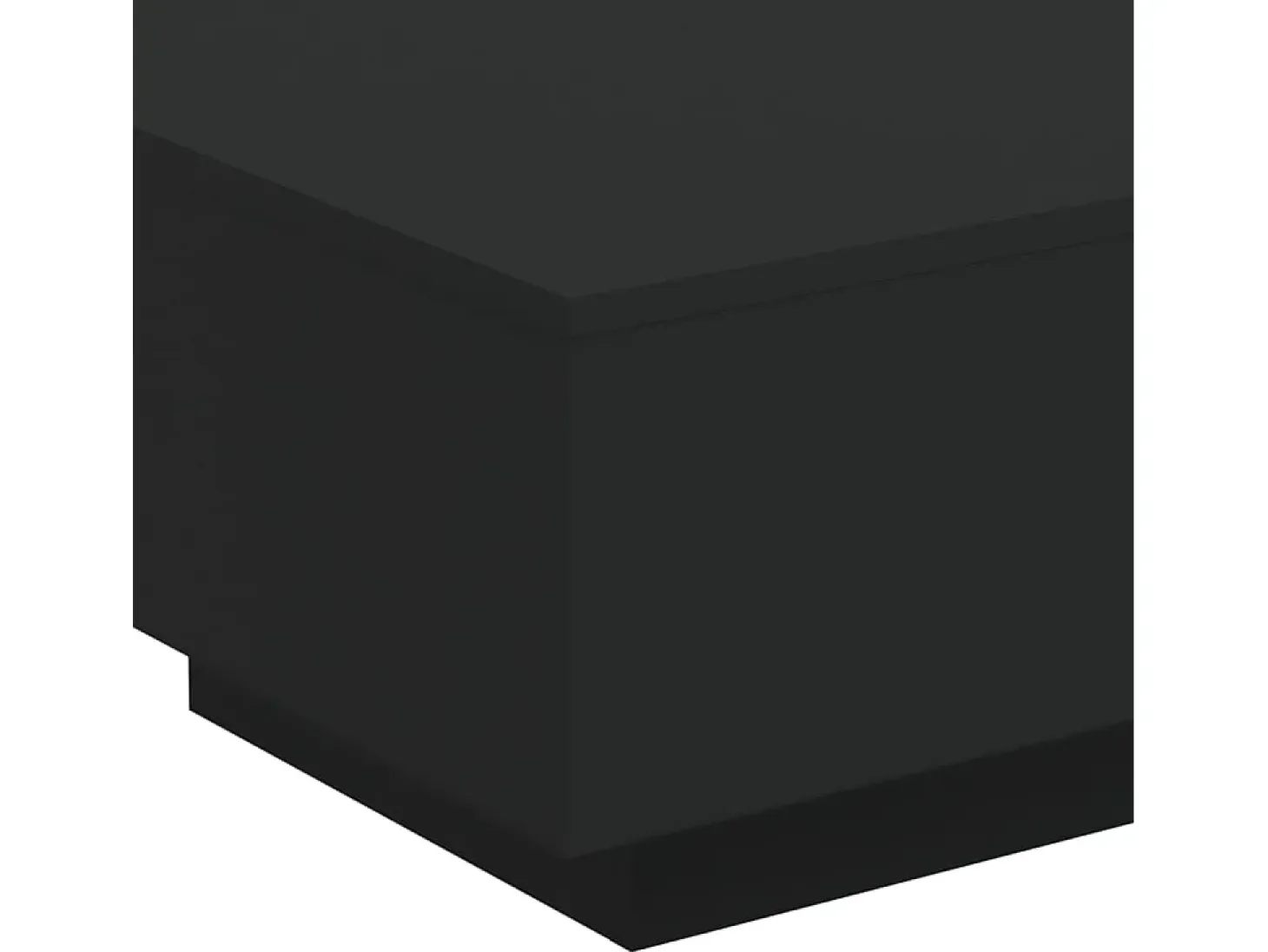 Mesa de centro con luces LED negro 55x55x31 cm