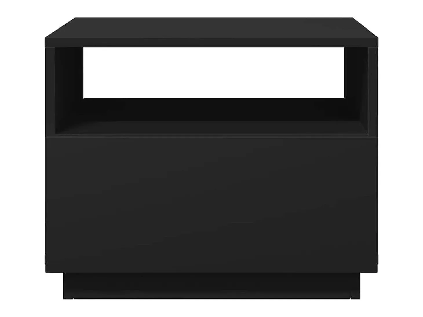 Mesa de centro con luces LED negro 50x49x40 cm