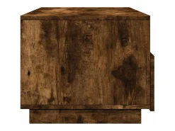 Mesa de centro con luces LED roble ahumado 90x49x40 cm