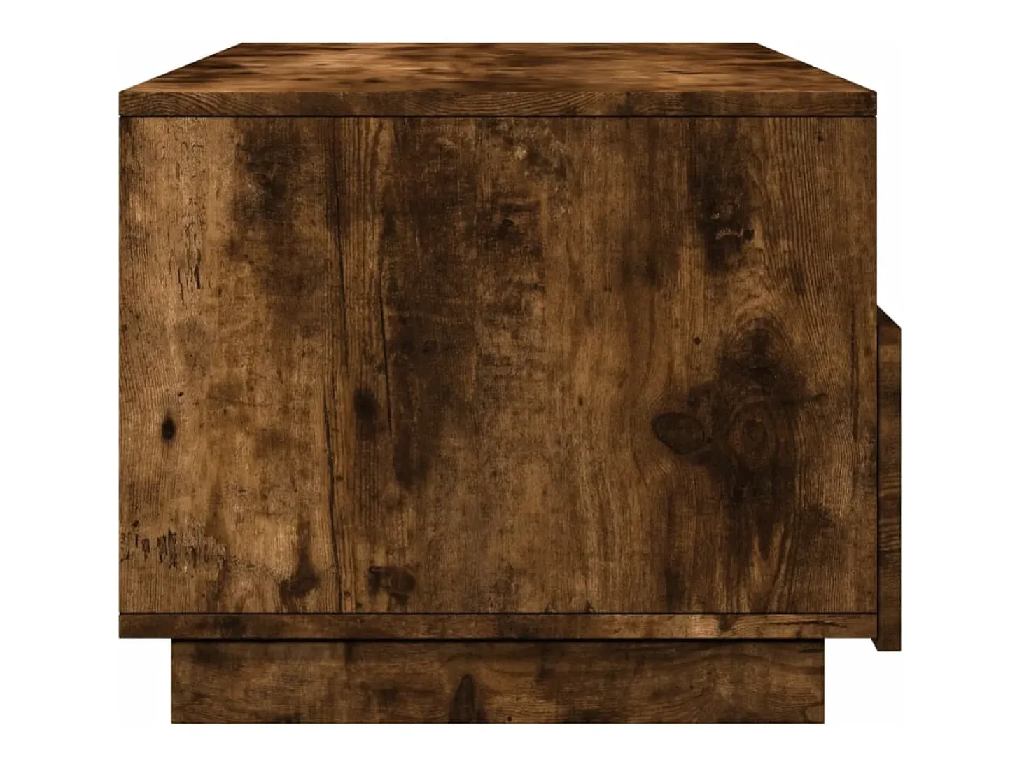 Mesa de centro con luces LED roble ahumado 90x49x40 cm