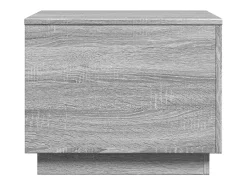 Mesa de centro con luces LED gris Sonoma 50x50x40 cm