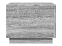 Mesa de centro con luces LED gris Sonoma 50x50x40 cm