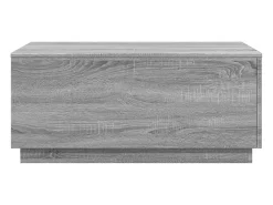 Mesa de centro con luces LED gris Sonoma 90x50x40 cm