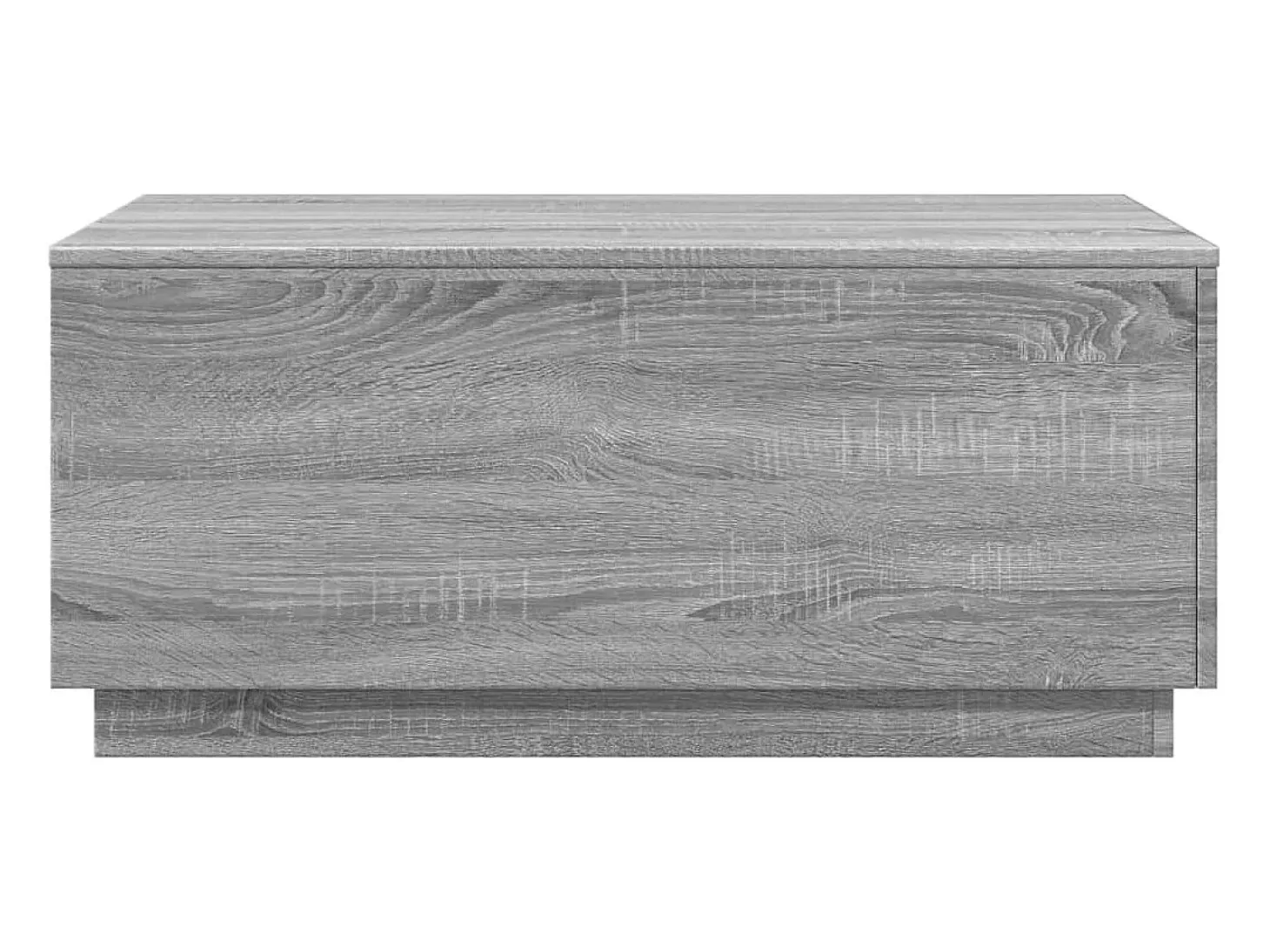 Mesa de centro con luces LED gris Sonoma 90x50x40 cm