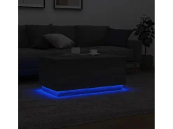 Mesa de centro con luces LED gris Sonoma 90x50x40 cm
