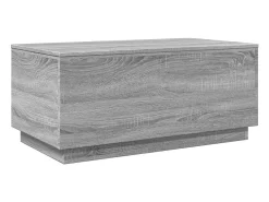 Mesa de centro con luces LED gris Sonoma 90x50x40 cm