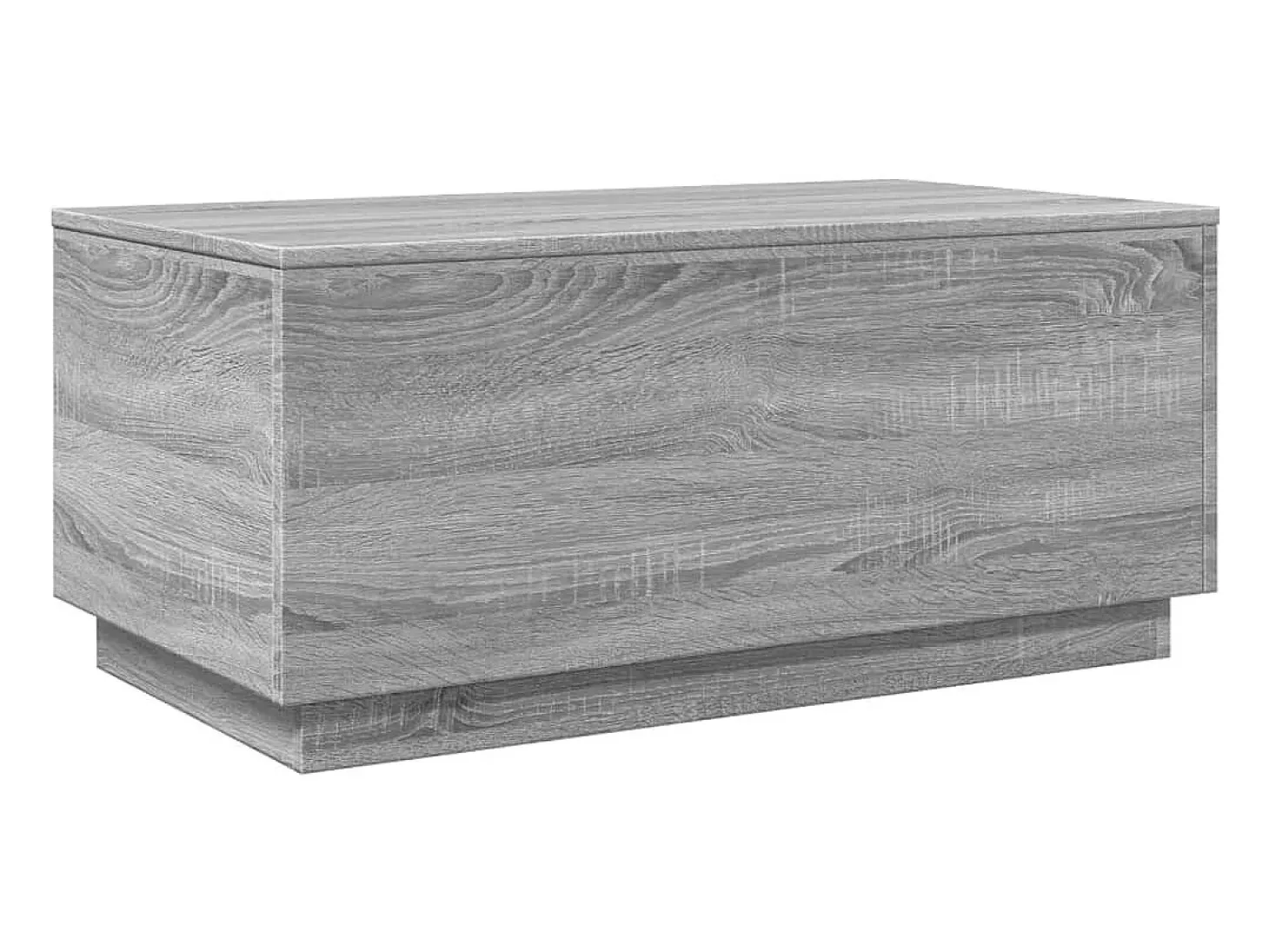 Mesa de centro con luces LED gris Sonoma 90x50x40 cm