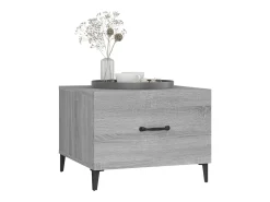 Mesa de centro con patas de metal gris sonoma 50x50x40 cm ES65062
