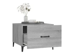 Mesa de centro con patas de metal gris sonoma 50x50x40 cm ES65062