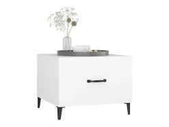 Mesa de centro con patas de metal 2 unidades blanco 50x50x40 cm ES45036
