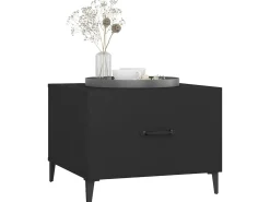 Mesa de centro con patas de metal 2 unidades negro 50x50x40 cm ES84648