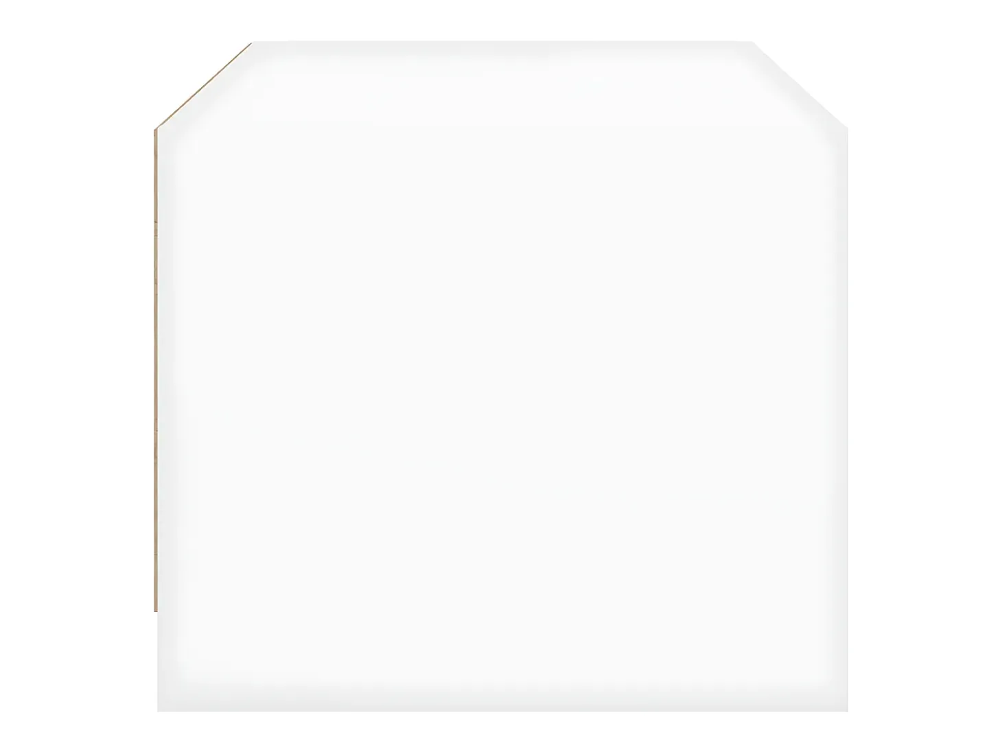 Mesa de centro con puertas de vidrio blanca 68x50x42 cm
