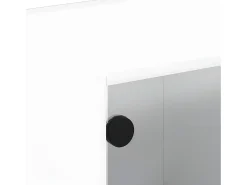 Mesa de centro con puertas de vidrio blanca 68x50x42 cm