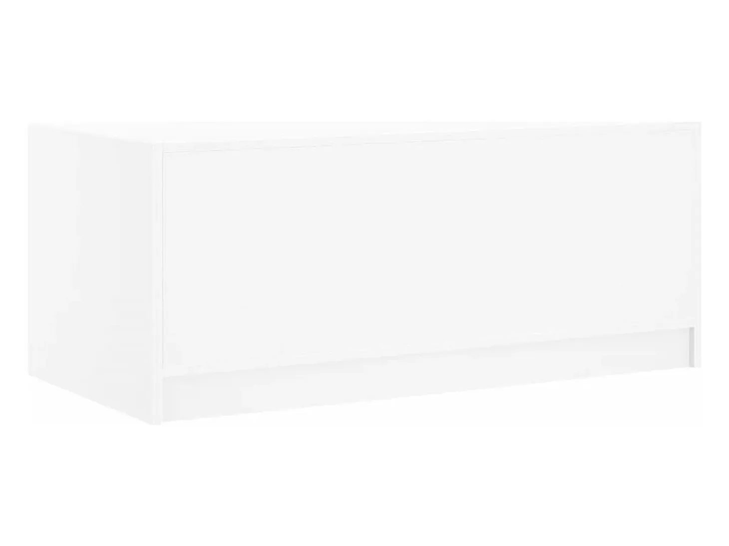 Mesa de centro con puertas de vidrio blanca 102x50x42 cm