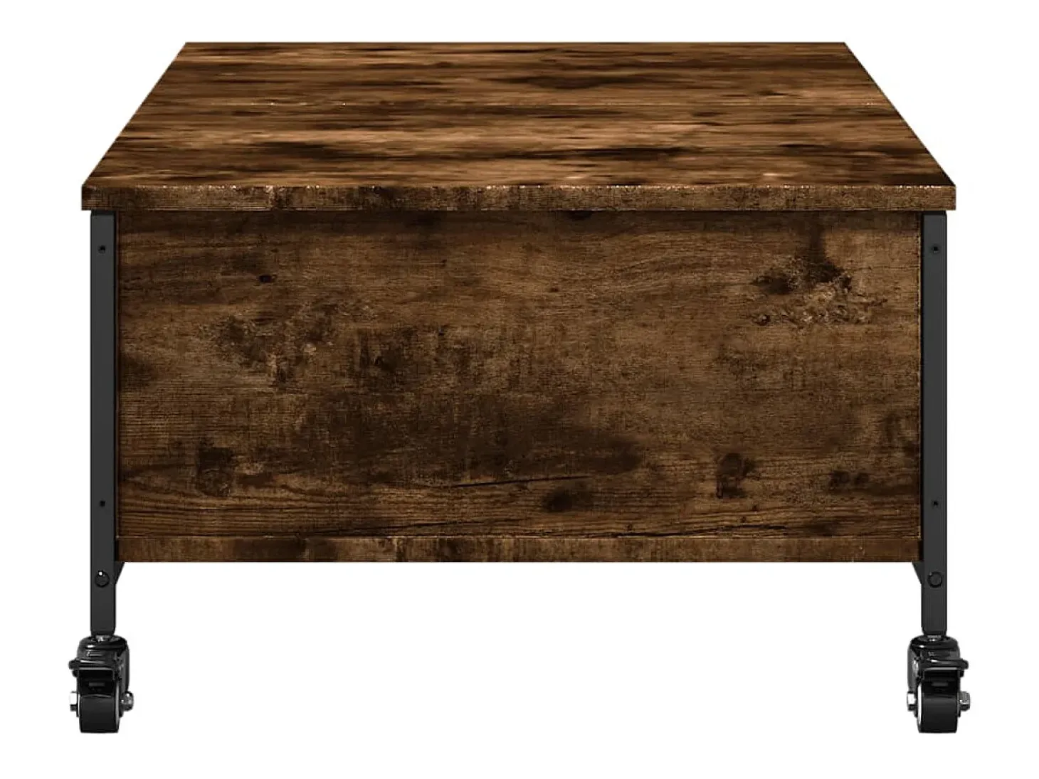 Mesa de centro con ruedas madera ingeniería roble 91x55x34 cm