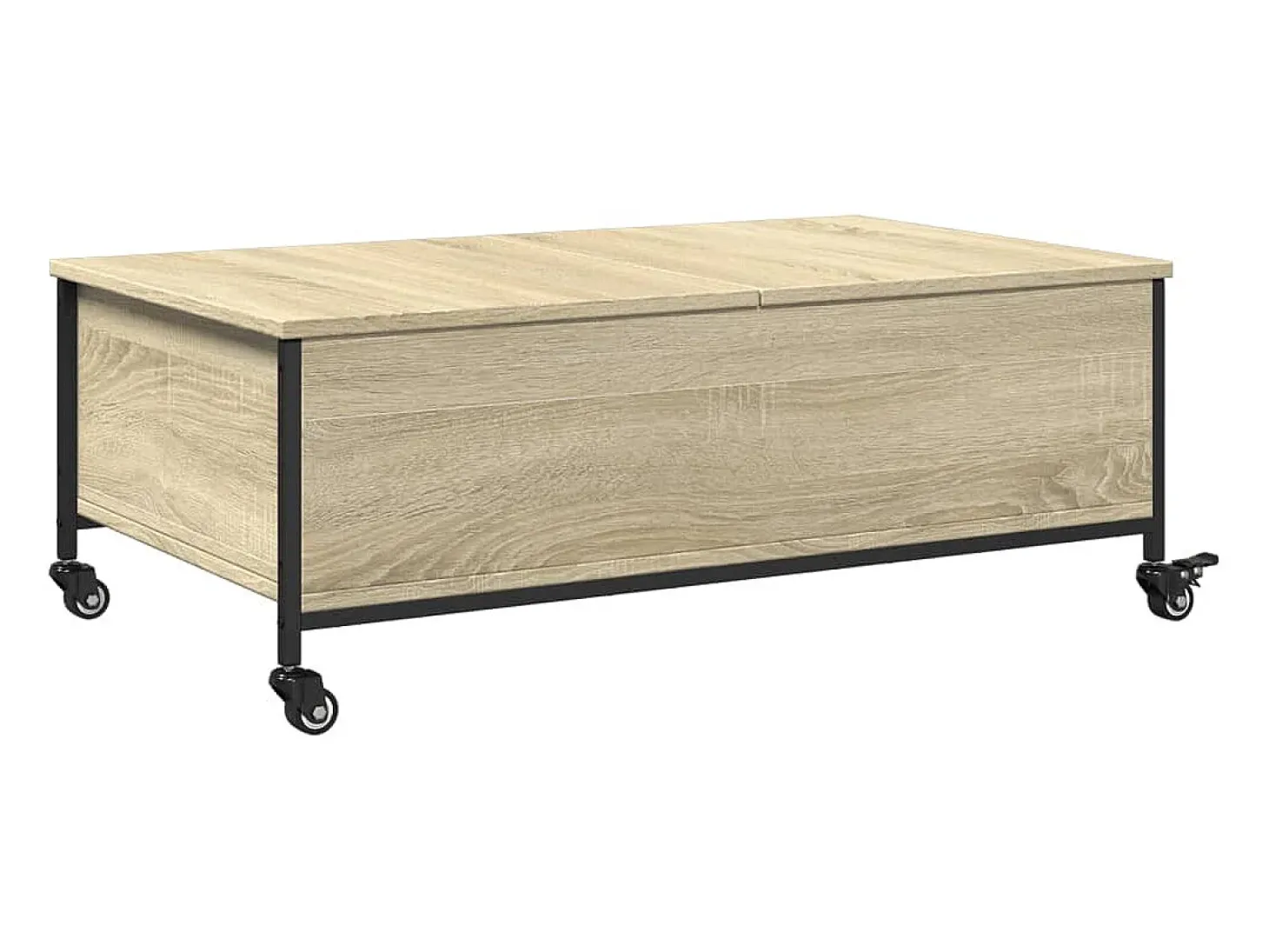 Mesa de centro con ruedas madera ingeniería Sonoma 91x55x34 cm