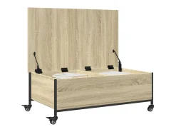 Mesa de centro con ruedas madera ingeniería Sonoma 91x55x34 cm