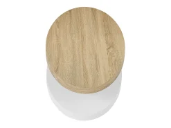 Mesa de centro con tablero pivotante - MDF - Natural y blanco VITALY