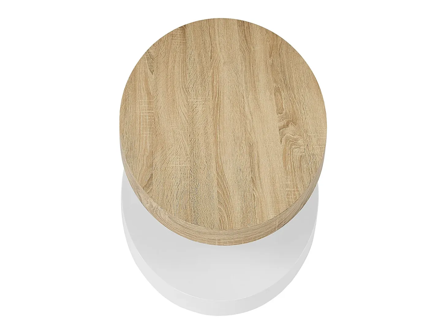 Mesa de centro con tablero pivotante - MDF - Natural y blanco VITALY