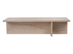 Mesa de centro con tablero rectangular y base asimétrica L120 cm - HARBOR