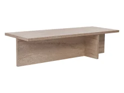 Mesa de centro con tablero rectangular y base asimétrica L120 cm - HARBOR