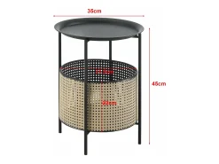 Mesa de centro con tapa extraíble 40 x 35 cm arena negra 03_0008523