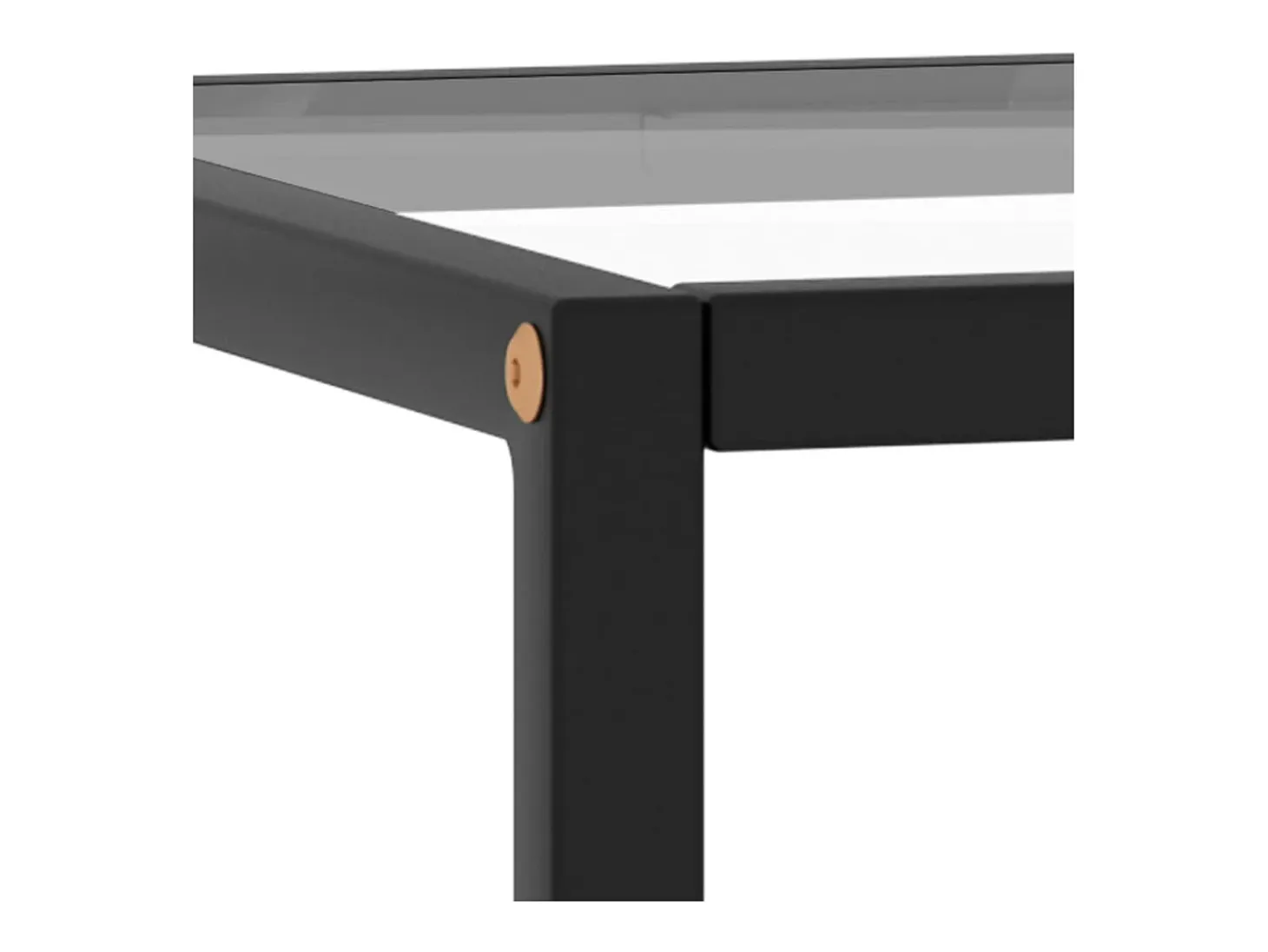 Mesa de centro con vidrio templado negra 40x40x50 cm