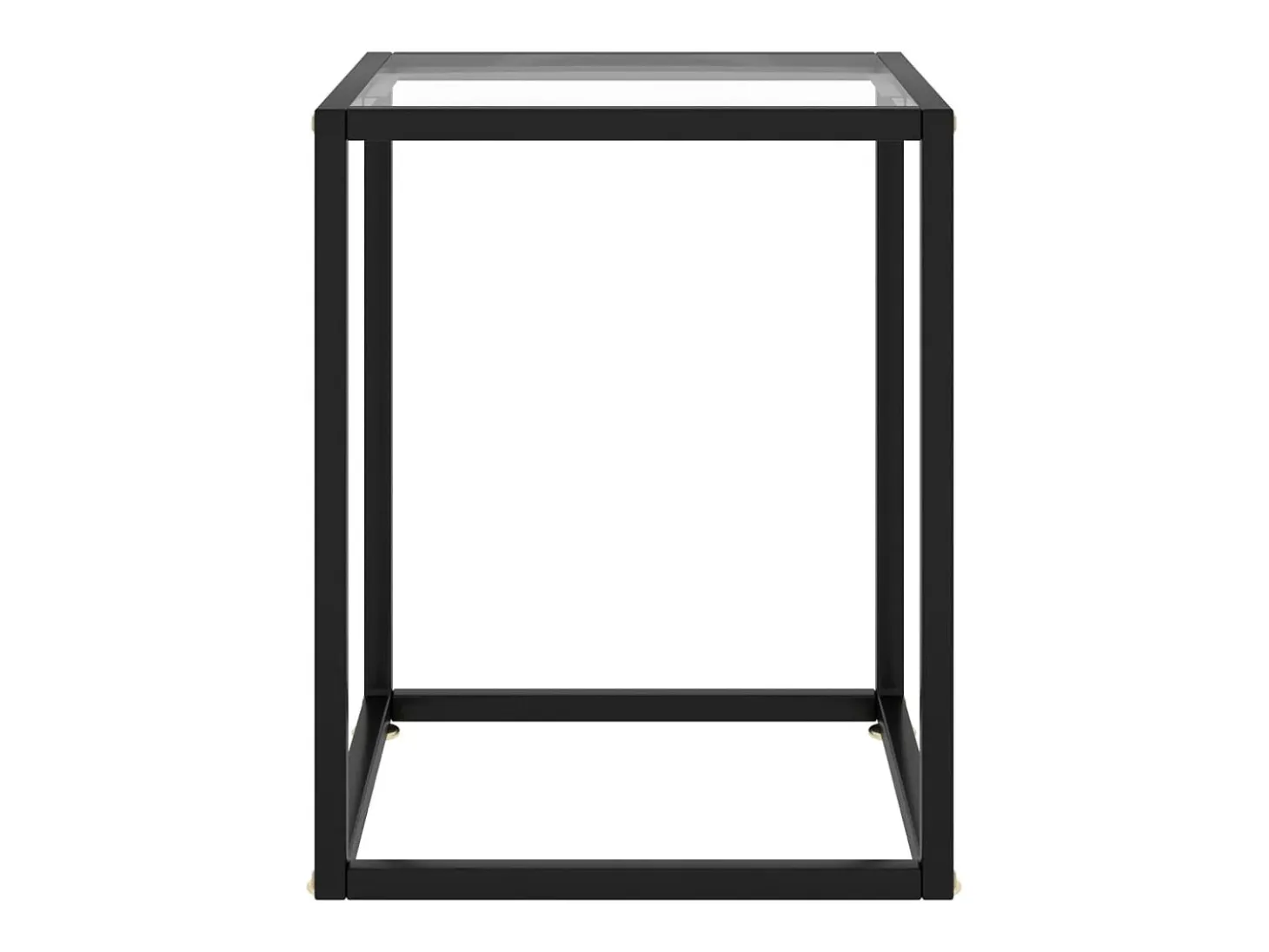 Mesa de centro con vidrio templado negra 40x40x50 cm