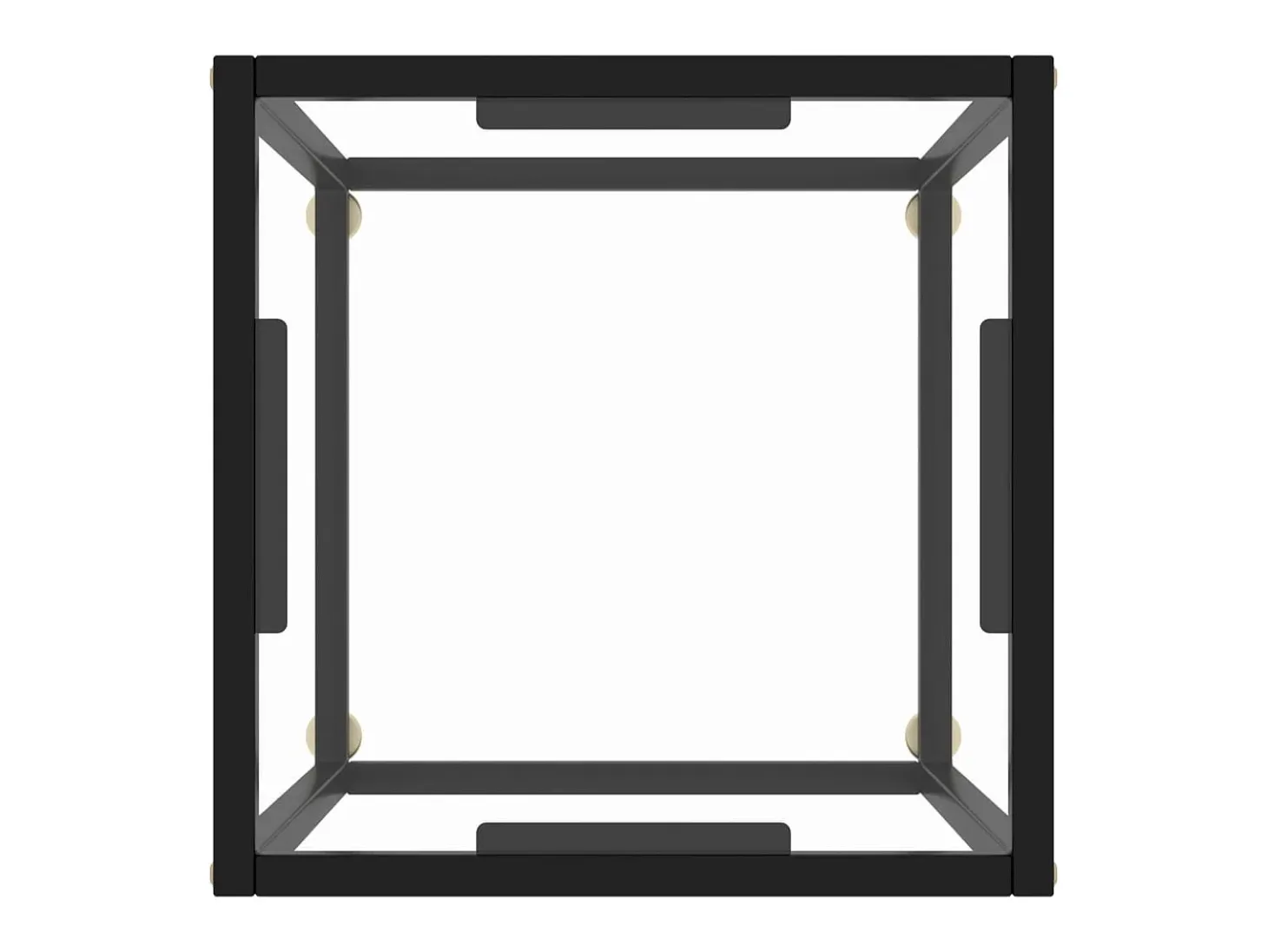 Mesa de centro con vidrio templado negra 40x40x50 cm