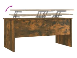 Mesa de centro contrachapado roble ahumado 102x50,5x46,5 cm