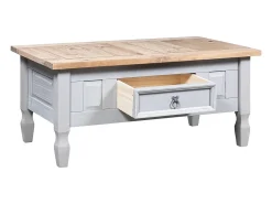 Mesa de centro Corona Range pino mexicano gris 100x60x45 cm