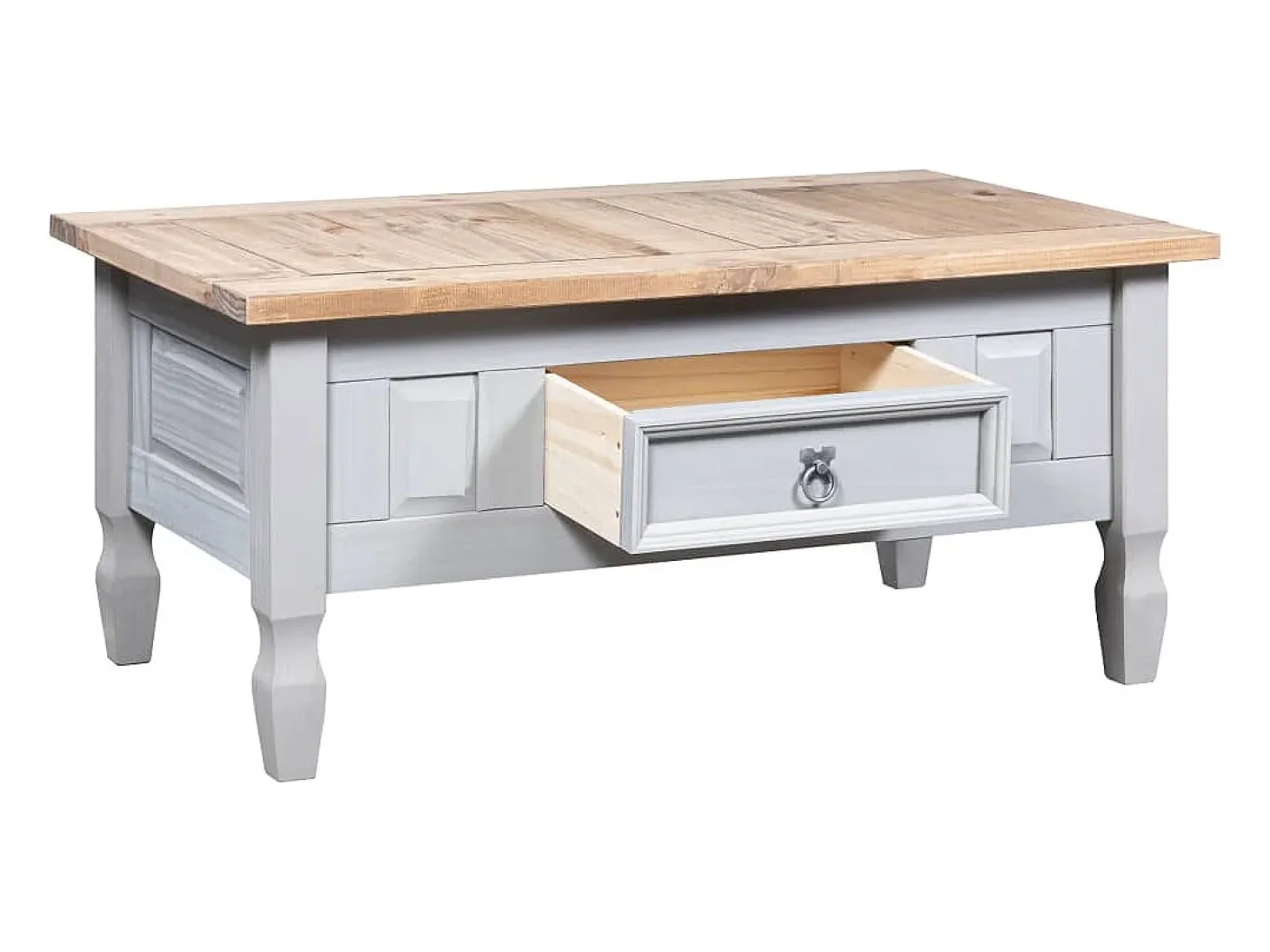 Mesa de centro Corona Range pino mexicano gris 100x60x45 cm