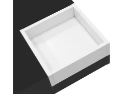 Mesa de centro cuadrada con caja de almacenamiento extraíble - Luces LED en la parte inferior - Negro