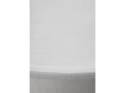 Mesa de centro de 100 cm de diámetro de poliresina cemento blanco