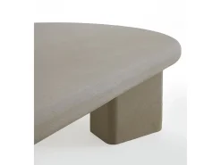 Mesa de centro de 140 x 70 cm de poliresina cemento arena