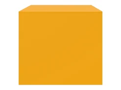 Mesa de centro de acero amarillo mostaza 67x50x44 cm