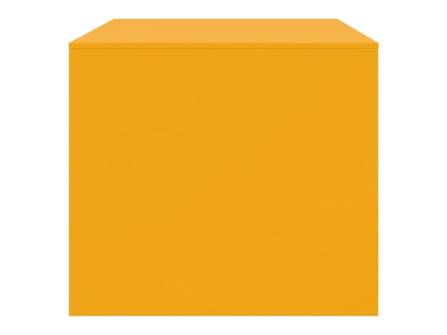 Mesa de centro de acero amarillo mostaza 67x50x44 cm