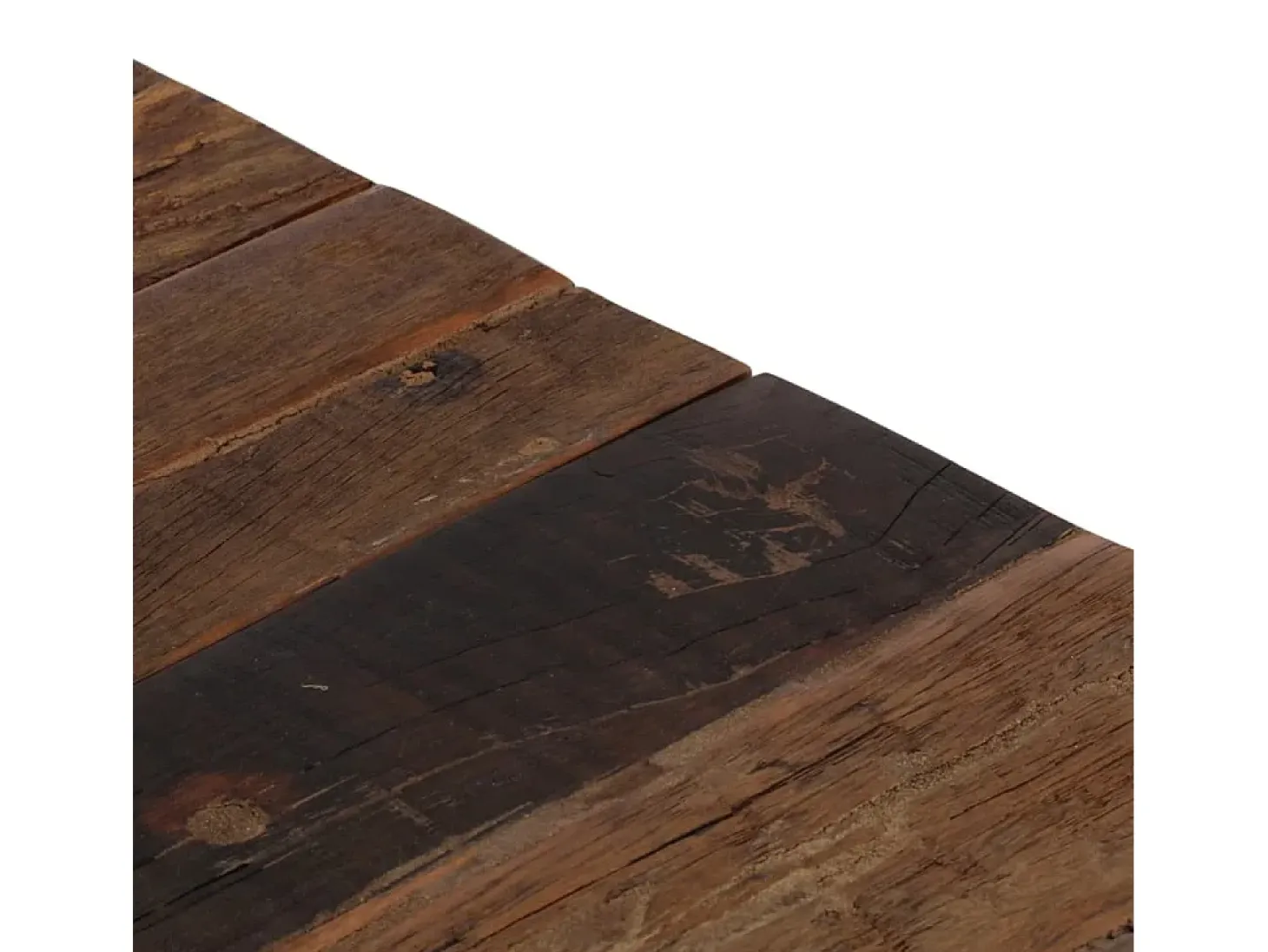 Mesa de centro de acero inoxidable plateado y madera maciza